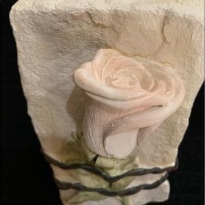 Rose embellished candle stick